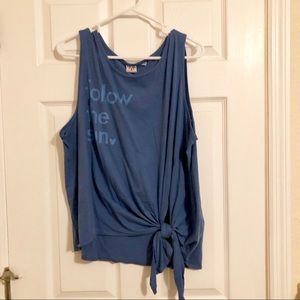 Junk Food Tie Front tank top 1X